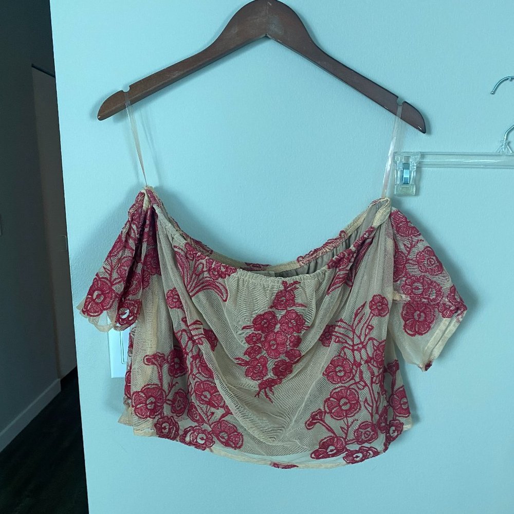Floral off the shoulder blouse